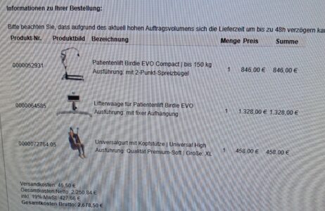 gebrauchter Patientenlifter